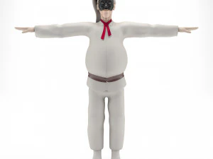 Pulcinella carnival mask 3D Model