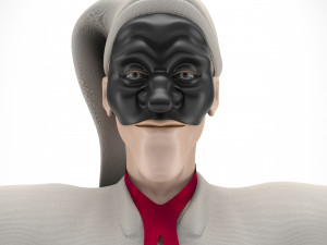 Pulcinella carnival mask 3D Model