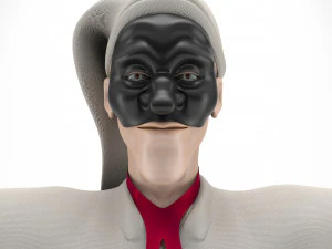 Pulcinella carnival mask 3D Model