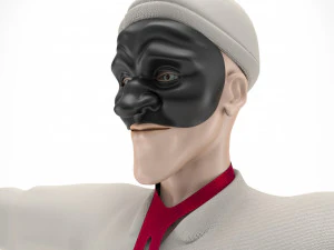 Pulcinella carnival mask 3D Model