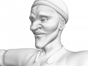 Pulcinella carnival mask 3D Model