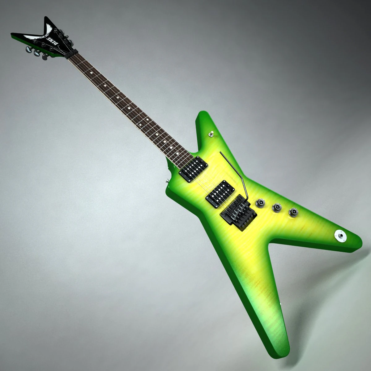 dean guitar dimebag darrell 3D Model .c4d .max .obj .3ds .fbx .stl .blend 