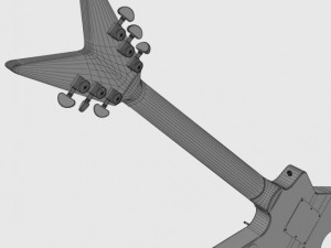 dean guitar dimebag darrell Model 3D