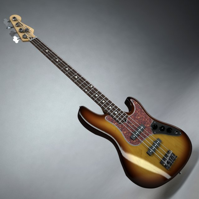 fender jazz bass Modèle 3D .c4d .max .obj .3ds .fbx .stl .blend 