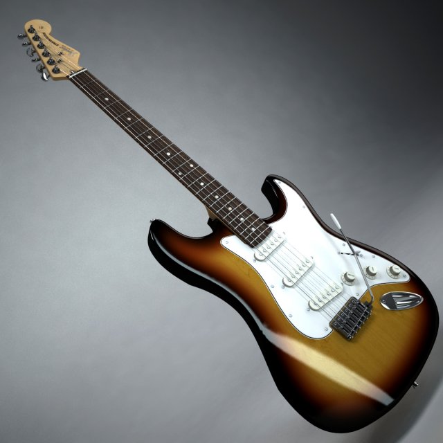 fender stratocaster 3D मॉडल .c4d .max .obj .3ds .fbx .stl .blend 
