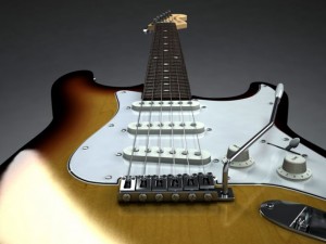 fender stratocaster 3D मॉडल