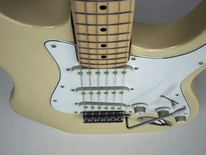 फेंडर स्ट्रैटोकास्टर विंटेज सफेद 3D मॉडल