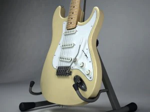 फेंडर स्ट्रैटोकास्टर विंटेज सफेद 3D मॉडल