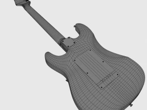 फेंडर स्ट्रैटोकास्टर विंटेज सफेद 3D मॉडल