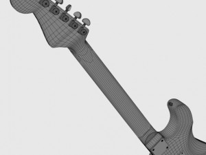 fender stratocaster vintage white 3Dモデル