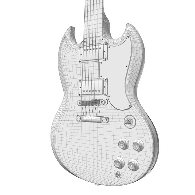 Gibson sg 68 3D Модель in Гитара 3DExport