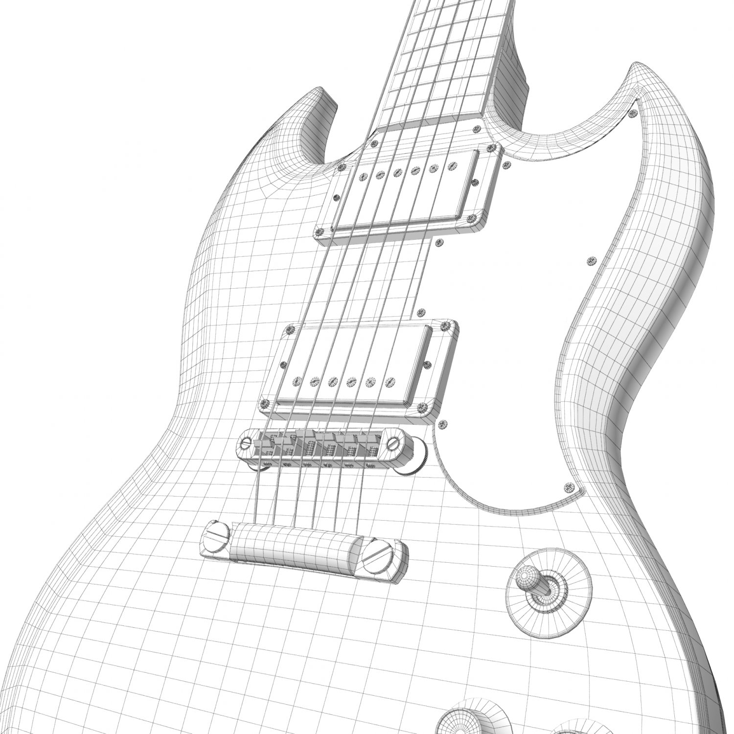 Gibson sg 68 3D Model in Gitar 3DExport