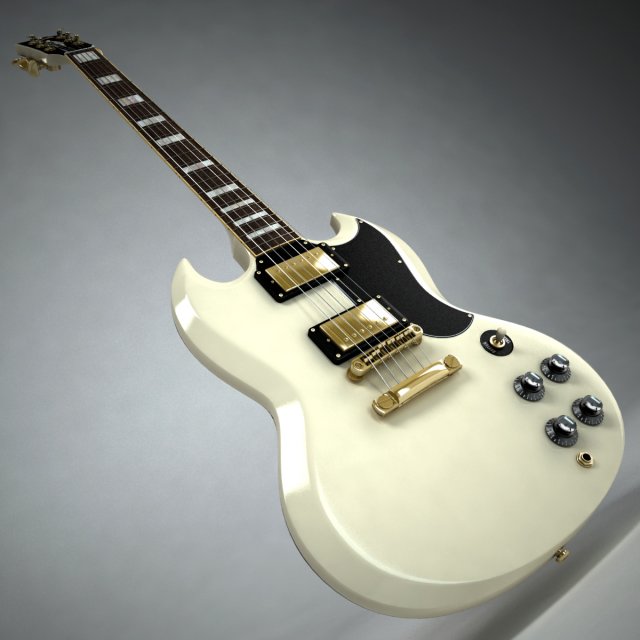 gibson sg custom Modèle 3D .c4d .max .obj .3ds .fbx .stl .blend 