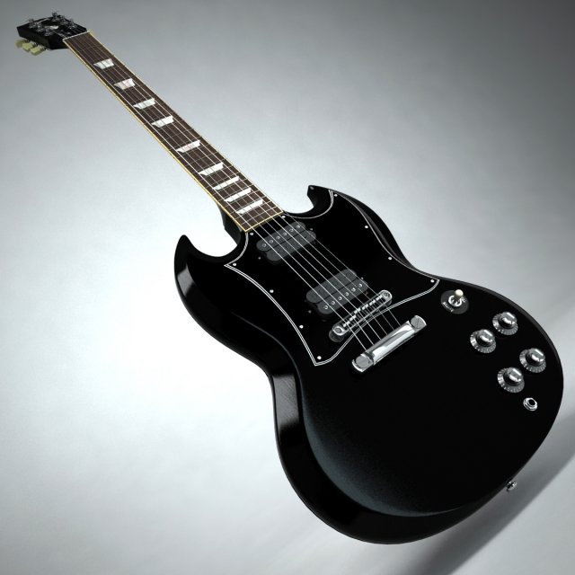 gibson sg standard 3D Модель .c4d .max .obj .3ds .fbx .stl .blend 