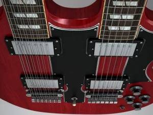 Gibson sg double neck 3D Model