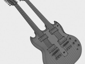 Gibson sg double neck 3Dモデル