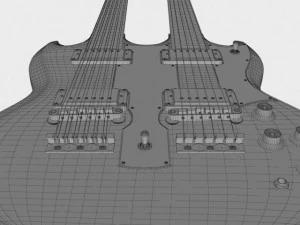 Gibson sg double neck 3D Model