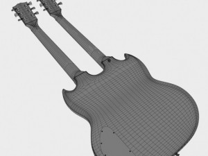 Gibson sg double neck 3Dモデル