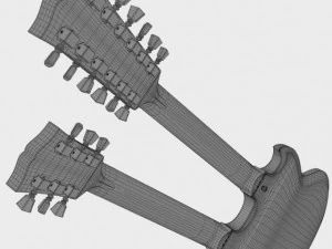 Gibson sg double neck 3D Model