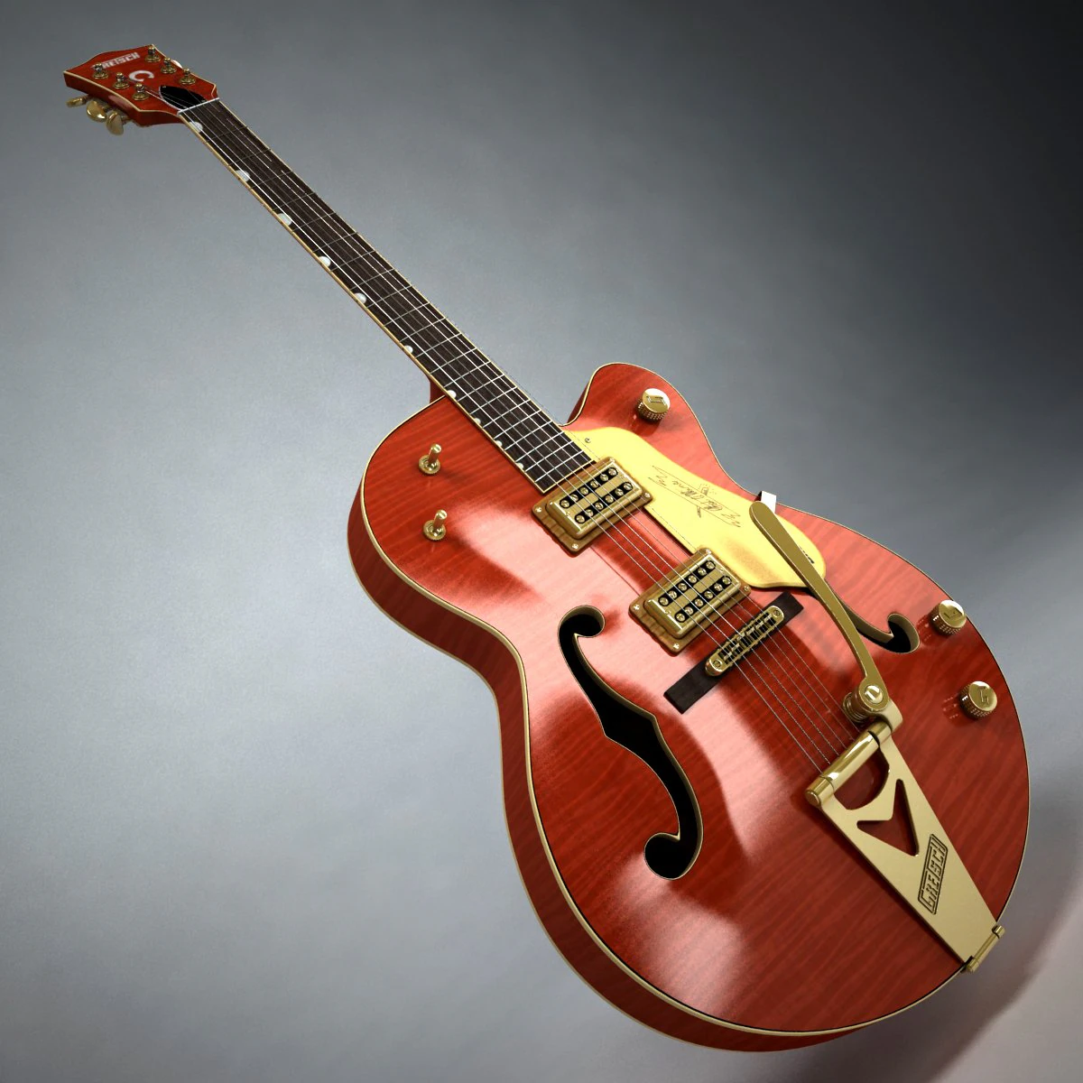 gretsch chet atkins 3D Model .c4d .max .obj .3ds .fbx .stl .blend