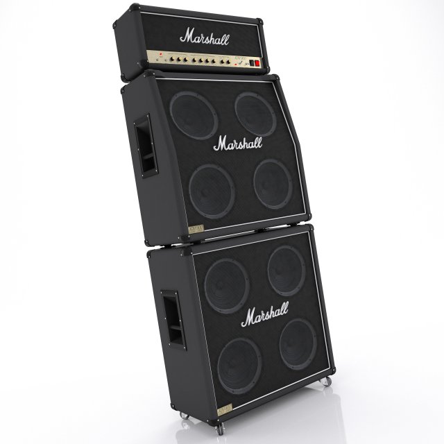 Guitar amplifier marshall jcm 900 3D Model .c4d .max .obj .3ds .fbx .stl .blend 
