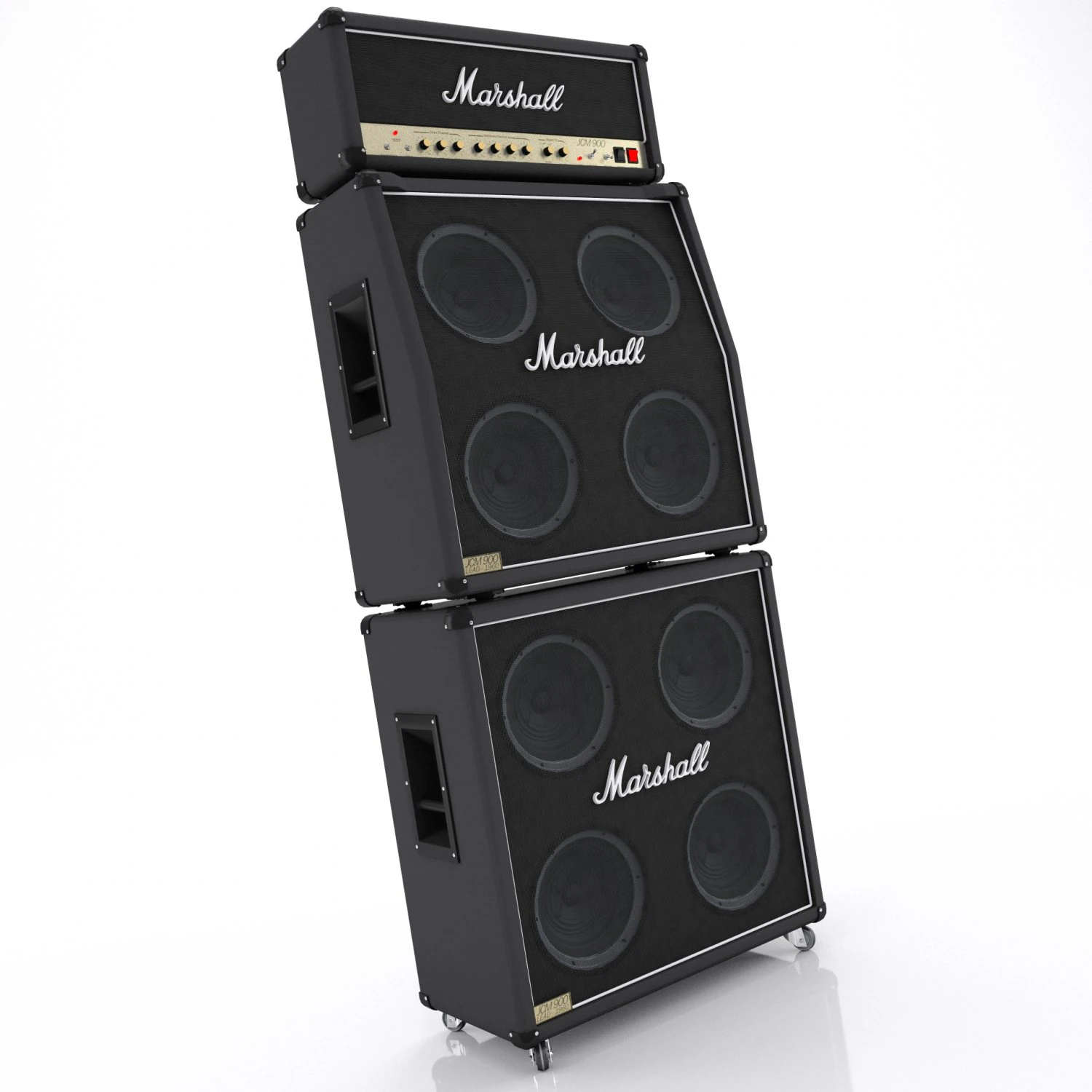 Guitar amplifier marshall jcm 900 3D Model .c4d .max .obj .3ds .fbx .stl .blend 