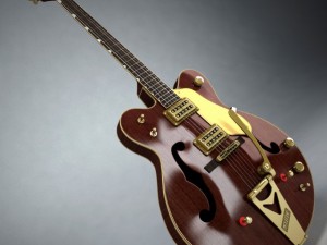 gretsch country gentleman guitar 3D Model