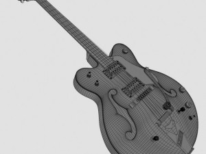 gretsch country gentleman guitar Modello 3D