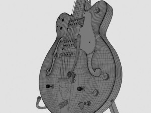 gretsch country gentleman guitar Modello 3D