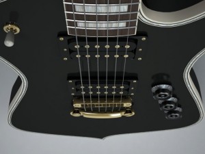 ibanez iceman paul stanley guitar 3D Модель