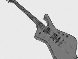 ibanez iceman paul stanley guitar 3D Модель