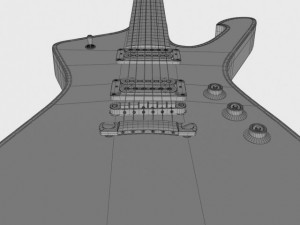 ibanez iceman paul stanley guitar 3D Модель
