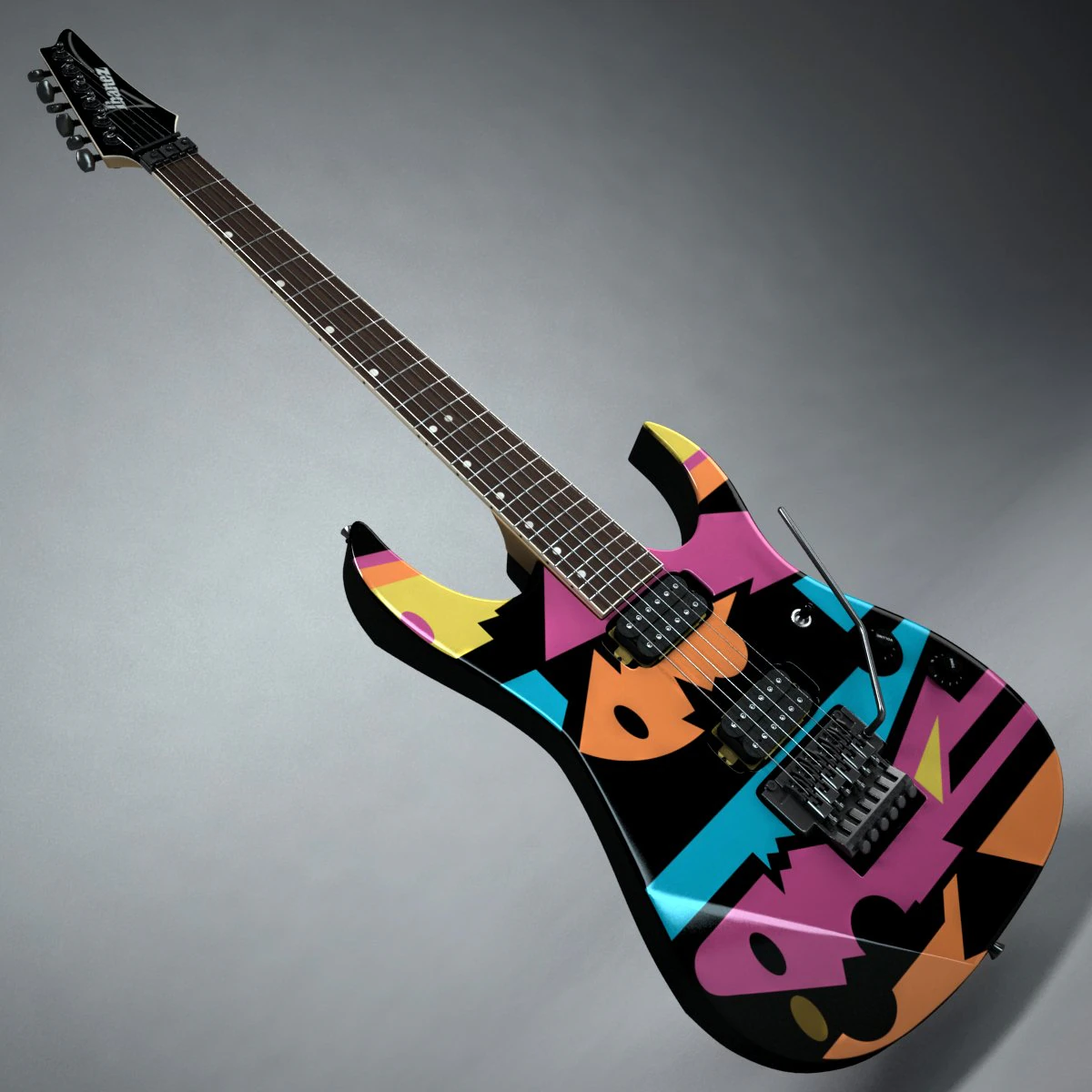 ibanez john petrucci guitar 3D Model .c4d .max .obj .3ds .fbx .stl .blend