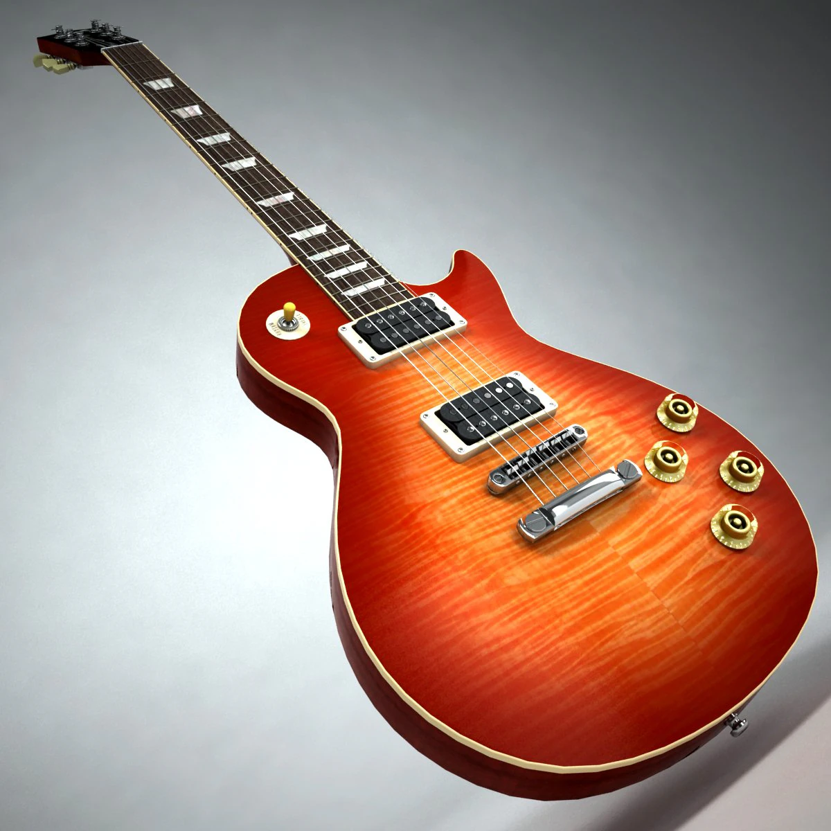 gibson les pul classic premium plus 3D Model .c4d .max .obj .3ds .fbx .stl .blend 