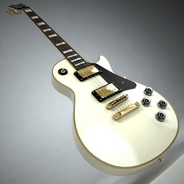 gibson les paul custom Modèle 3D .c4d .max .obj .3ds .fbx .stl .blend 