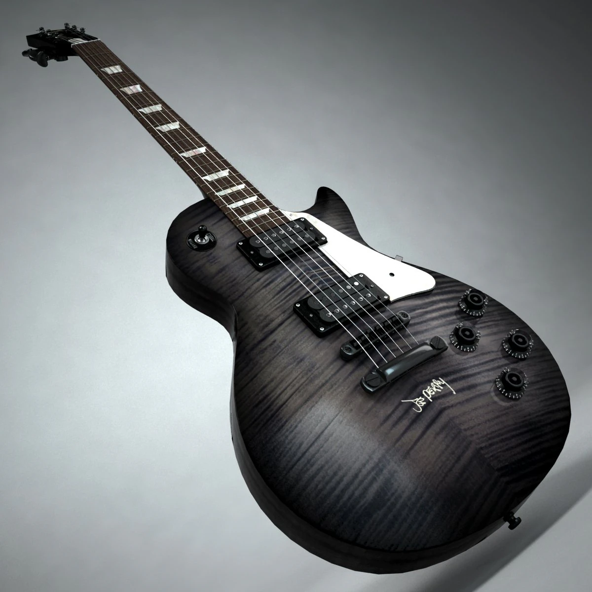 gibson les paul joe perry preto Modelo 3D .c4d .max .obj .3ds .fbx .stl .blend 