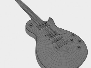 gibson les paul joe perry black 3D Model