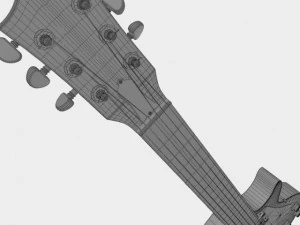 gibson les paul joe perry preto Modelo 3D