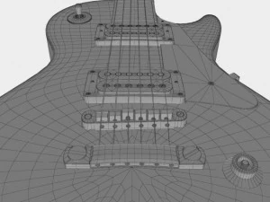 gibson les paul joe perry preto Modelo 3D