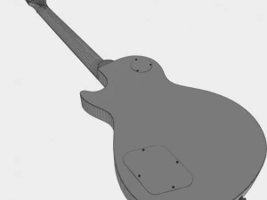 gibson les paul joe perry preto Modelo 3D