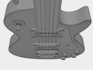 gibson les paul joe perry preto Modelo 3D