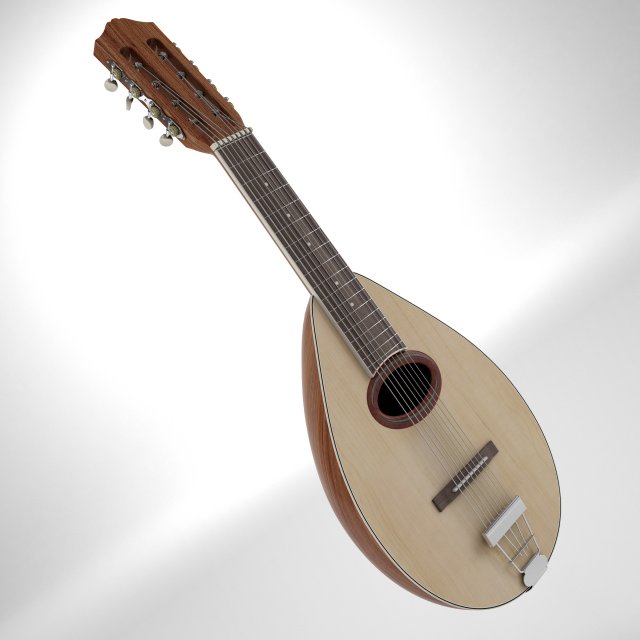 mandolin 3D 모델 .c4d .max .obj .3ds .fbx .stl .blend 