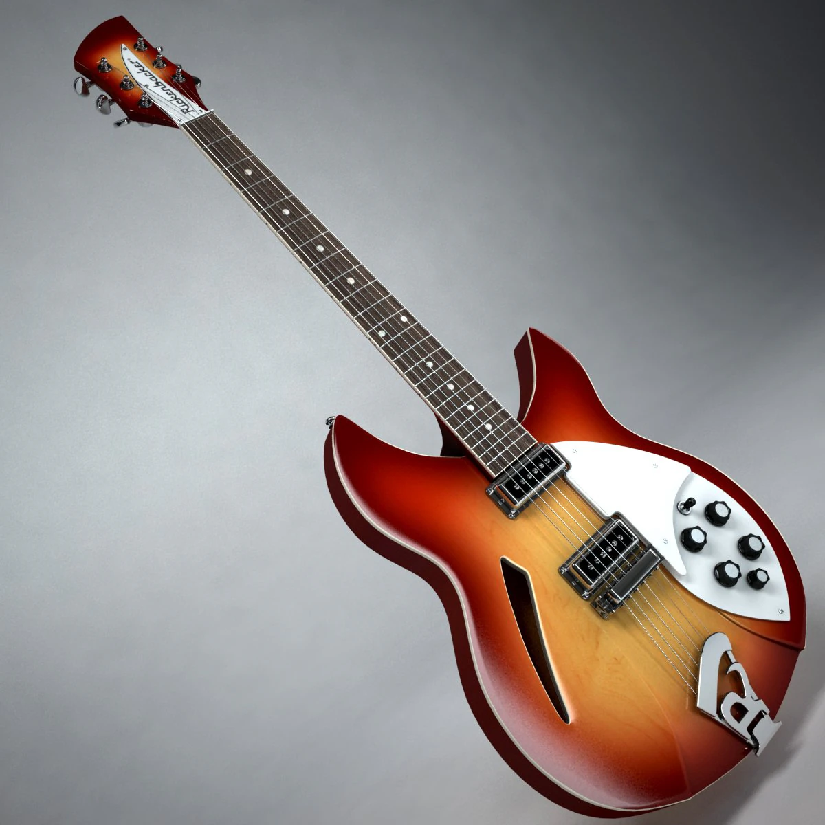 rickenbacker guitar 330 3D Model .c4d .max .obj .3ds .fbx .stl .blend 