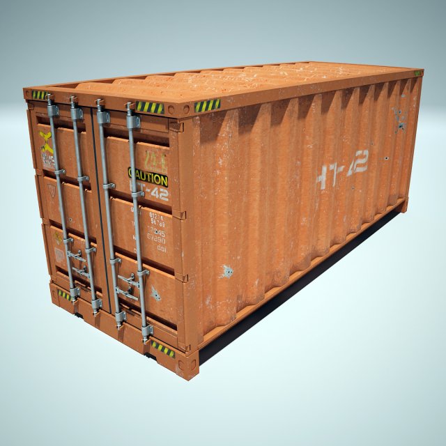 container 3D-Modell .c4d .max .obj .3ds .fbx .stl .blend 