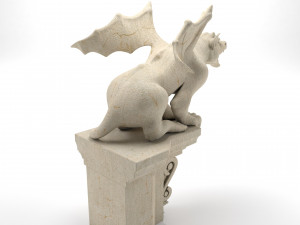 Gargoyle Gothic Statue 3D Модель