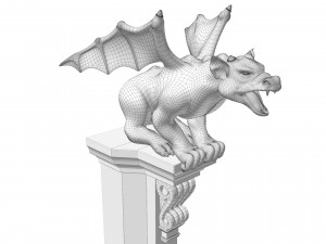 Gargoyle Gothic Statue 3D Модель