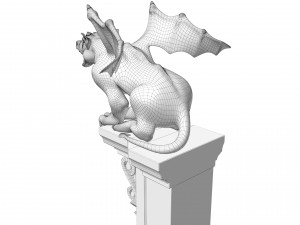 Gargoyle Gothic Statue 3D Модель