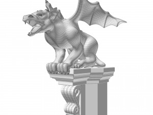 Gargoyle Gothic Statue 3D Модель