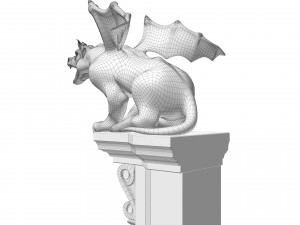 Gargoyle Gothic Statue 3D Модель
