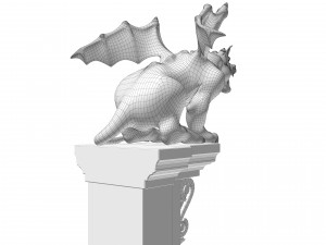 Gargoyle Gothic Statue 3D Модель